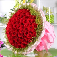 Marvellous Bouquet of 100 Red Roses